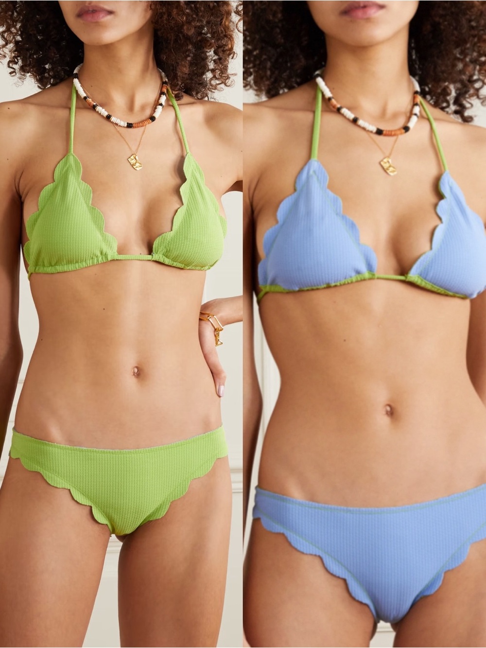 Marysia Swim Broadway Bikini Set Reversible Green/Blue Size Large